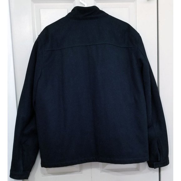 Old Navy black wool blend full zipper jacket with pockets XL - Picture 2 of 4